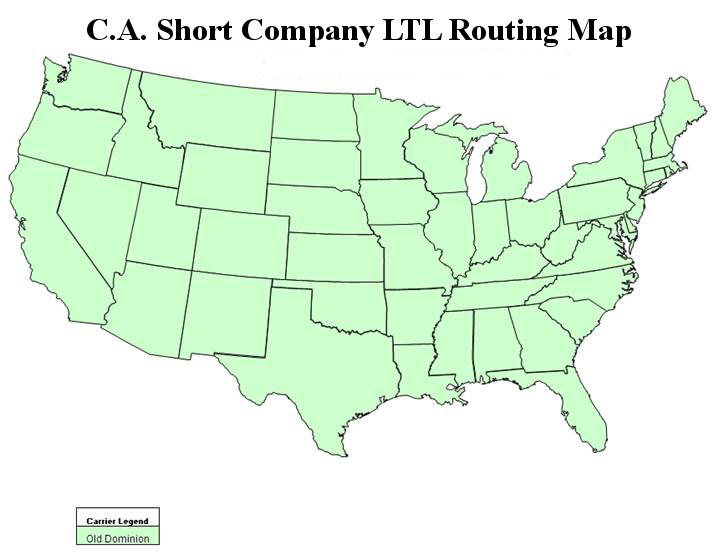 US Shipping Map